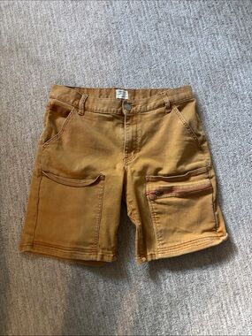 Ripton Men's Cargo Shorts in mustard orange color